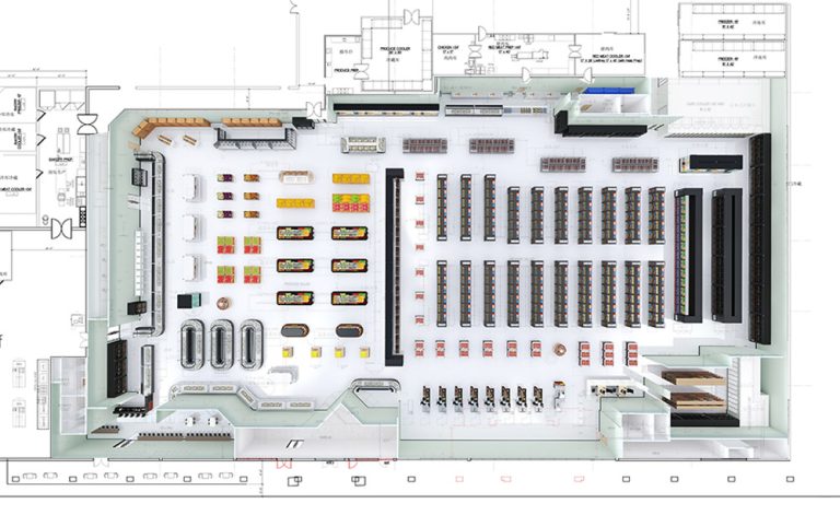 Give us a CAD drawing, and we can match products for you based on the drawing, providing you with various supermarket equipment solutions