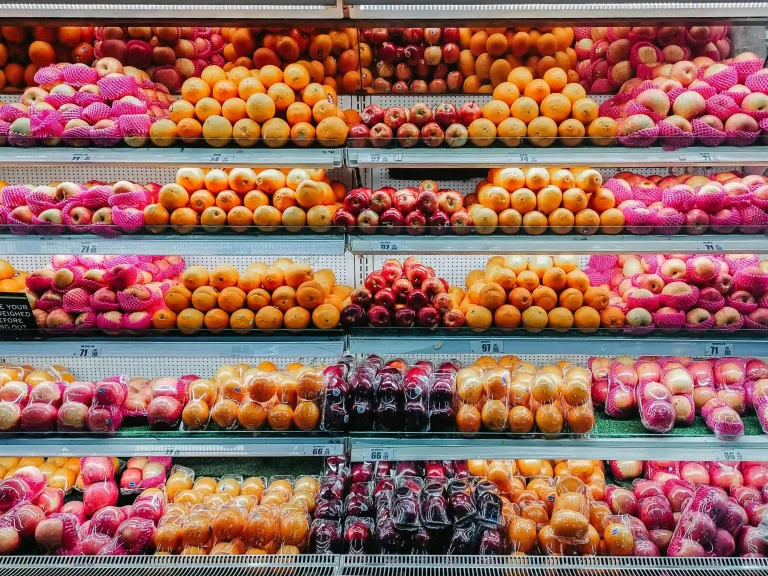 fruits and vegetables in the refrigerator