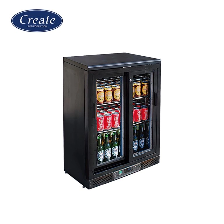 A Commercial Fridge for Home Use: Build Your Personal Home Bar or Enhance Drink Storage插图2 Mini 2-Door Beer Fridge Beverage Showcase