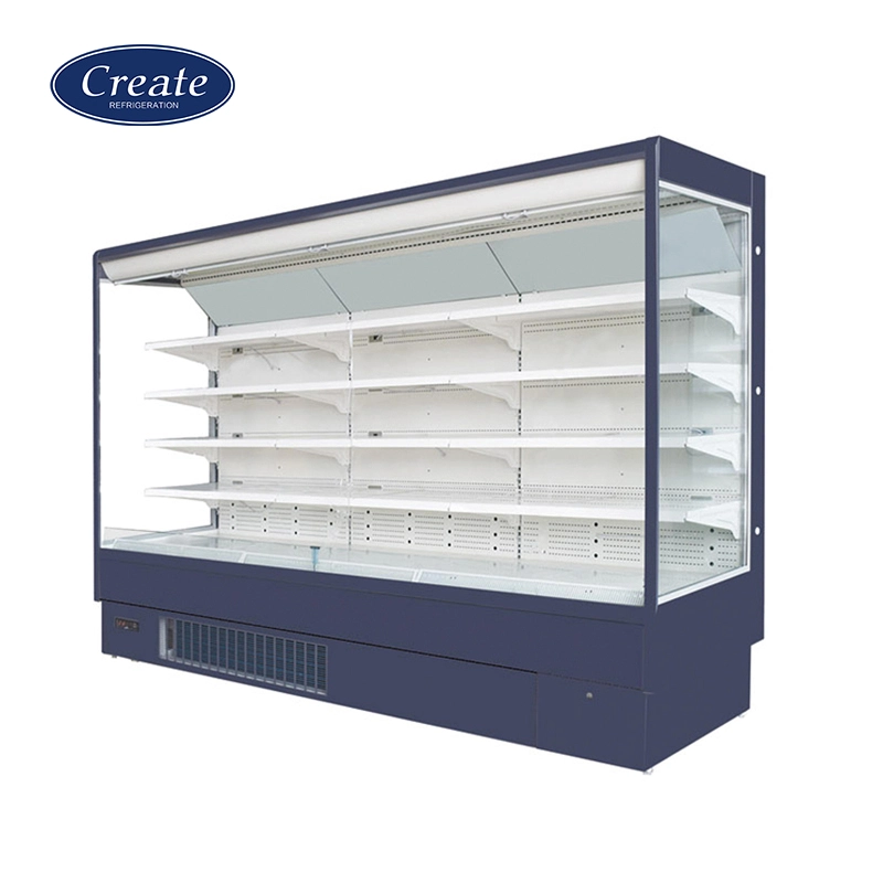 Energy Efficiency and Green Refrigeration: The Future of Commercial Refrigerators插图1 Multideck Open Chillers (Air Curtain Cabinets)