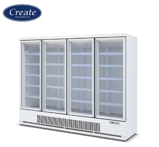 4-Door Upright Showcase Slim Cold Drink Organizer – Energy-Saving Advantages