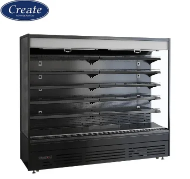 Supermarket Freezer Open Fridge