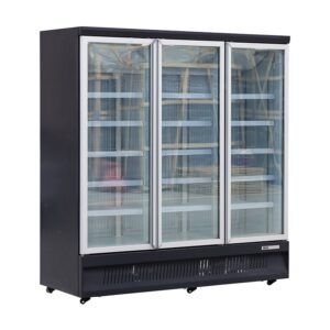 Commercial 3 Door LC Glass Door Display Cooler Showcase Supermarket Beverage Dairy Refrigerator