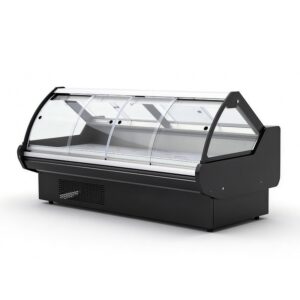 Commercial Curved Glass Deli Showcase Supermarket Fresh Meat Cooked Food Display Chiller Refrigerator