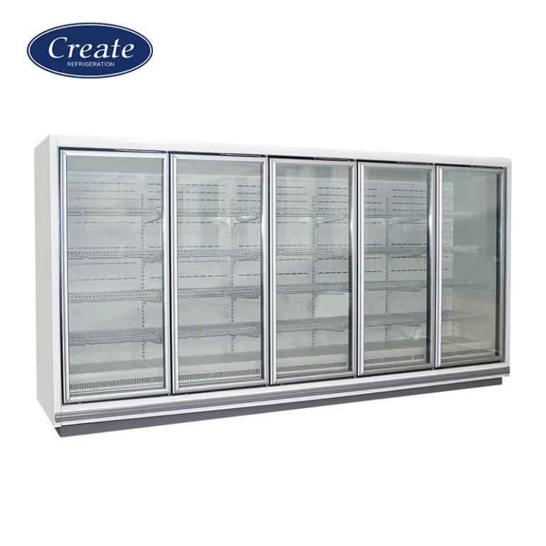 Commercial Glass Door Upright Freezer Display Showcase Cabinet