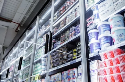 refrigerators fulled with foods