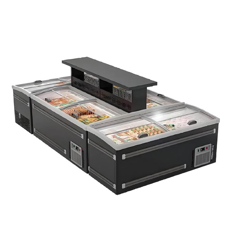 Supermarket Commercial High-end And Luxury Combination Island Cabinet Refrigerator Freezer