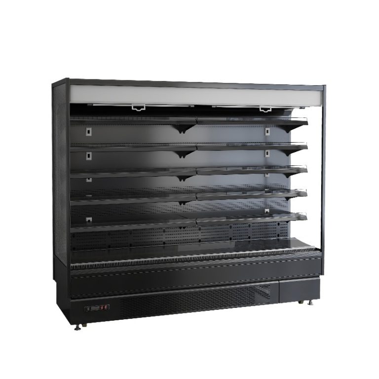 Commercial Showcase Multideck Open Chiller Supermarket Display Upright Air Curtain Display Fridge