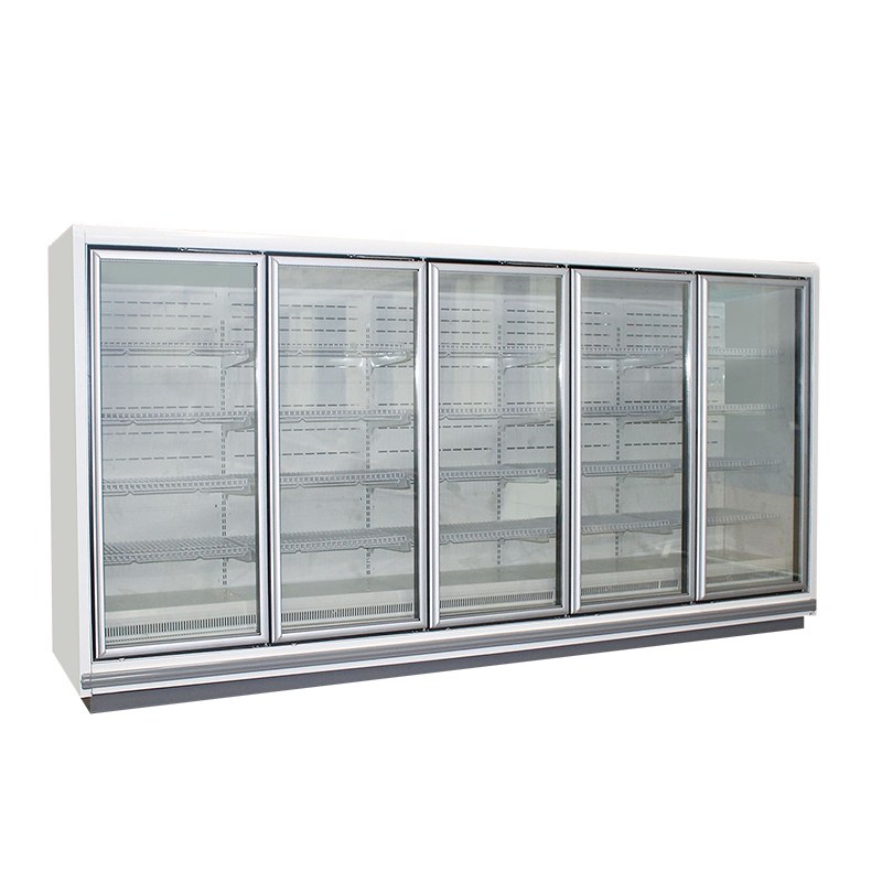 Split Glass Door Chiller and Freezer Have the Same Appearance