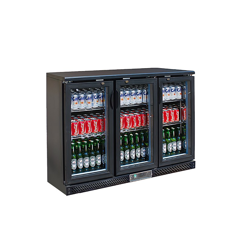 Commercial Supermarket Vertical Glass Door Fan Cooling Automatic Defrost for Frozen Food and Beverage Display Fidge Refrigerator Freezer
