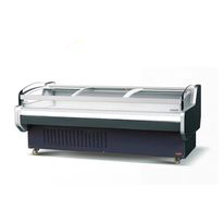Plug ln Supermarket Double Layer Meat Display Chiller Refrigerator Self Service Counter