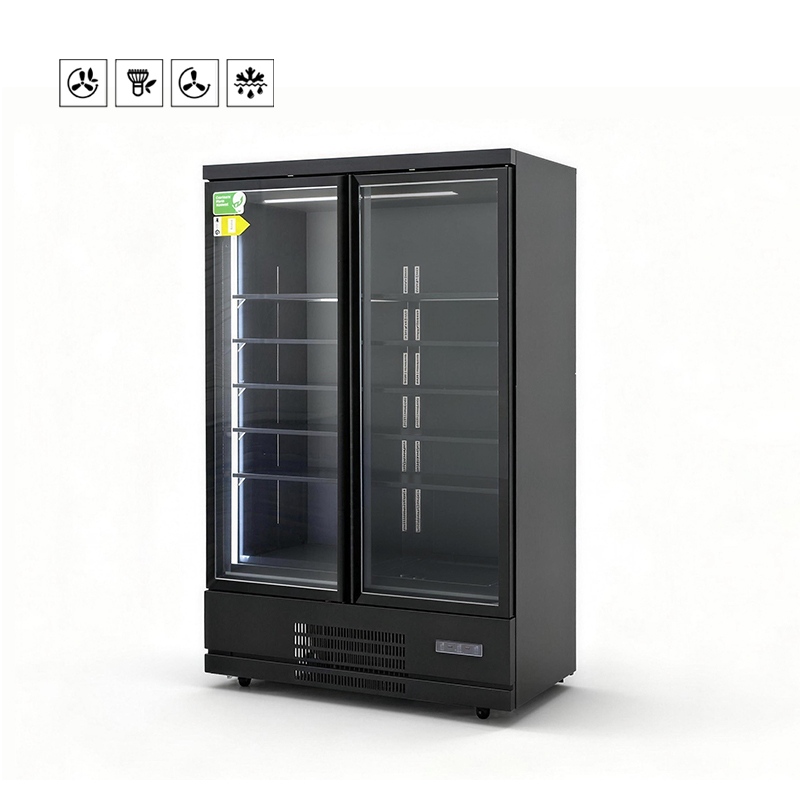 Supermarket Display Refrigerator /Freezer With 2 Doors