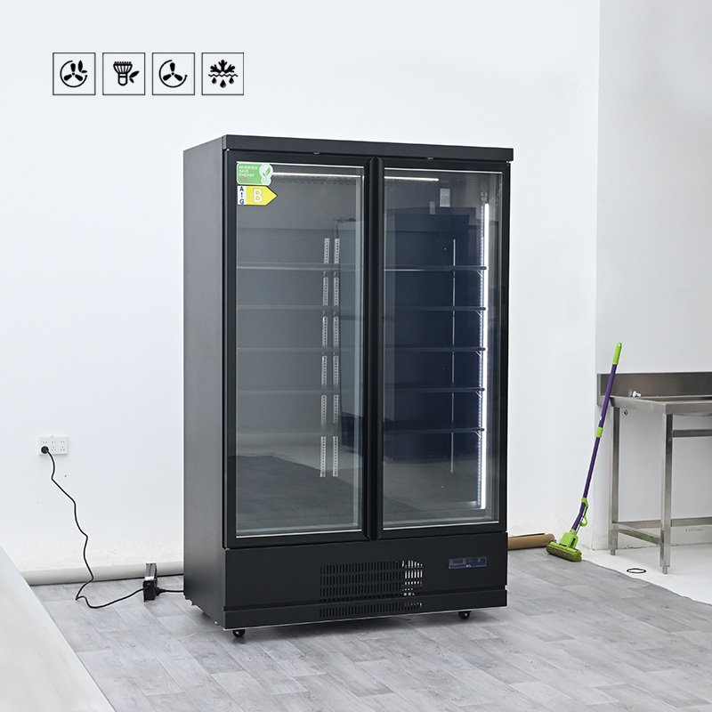 Supermarket Display Refrigerator /Freezer With 2 Doors