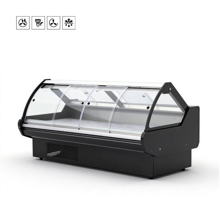 Supermarket Service Counter Display Cooler For Meat and Cooked Food