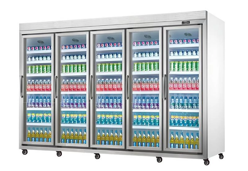 Sourcing Supermarket Refrigeration Equipment from China: A B2B Buyer’s Checklist插图 5 doors glass door beverage fridge