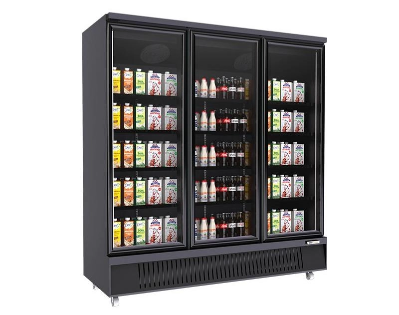 commercial glass-door freezer
