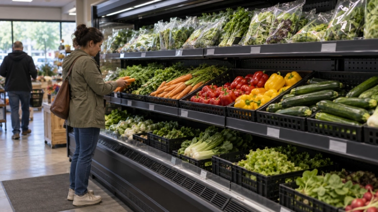 Vegetable Display Chiller Shelf Angles and Facings